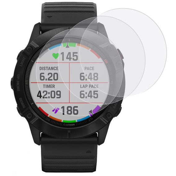 3x ERBORD Hydrogélová fólia pre Garmin Fenix 6X/6X Pro