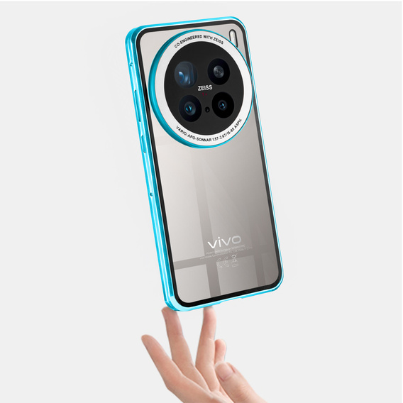 Puzdro pre Vivo X200 Pro 5G, Magnetic Dual Glass, modré