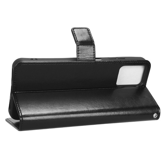 Klapkové puzdro pre T Phone Pro 5G, Crazy Horse Wallet, čierne