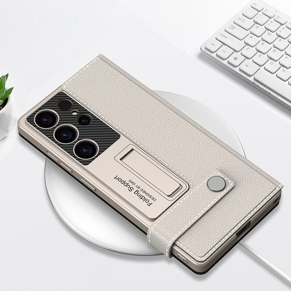 Flipové puzdro pre Samsung Galaxy S25 Ultra, GKK Card Slot Wallet, titánovo šedá