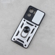 Obal na mobil pre Motorola Edge 40, CamShield Slide, strieborné