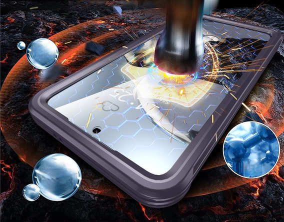 Puzdro pre Samsung Galaxy S25 FE, Shockproof, so sklom, pre MagSafe, fialové