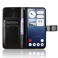 Klapkové puzdro pre Nothing Phone 3 5G, Crazy Horse Wallet, čierne