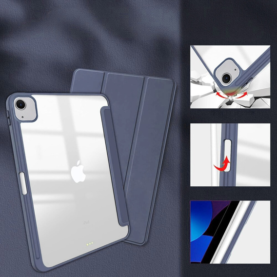 Puzdro pre Apple iPad Air 11" 6 gen. 2024 (A2902, Smartcase Hybrid, so slotom na stylus, fialové