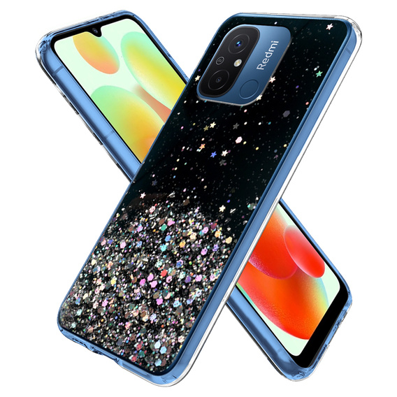 Obal na mobil pre Xiaomi Redmi 12C, Glittery, čierne