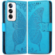 Klapkové puzdro pre Oppo Reno 12 Pro, Butterfly, modré