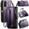 Puzdro CASEME pre Samsung Galaxy A56 5G, RFID Leather Wallet, s popruhom cez rameno, fialové