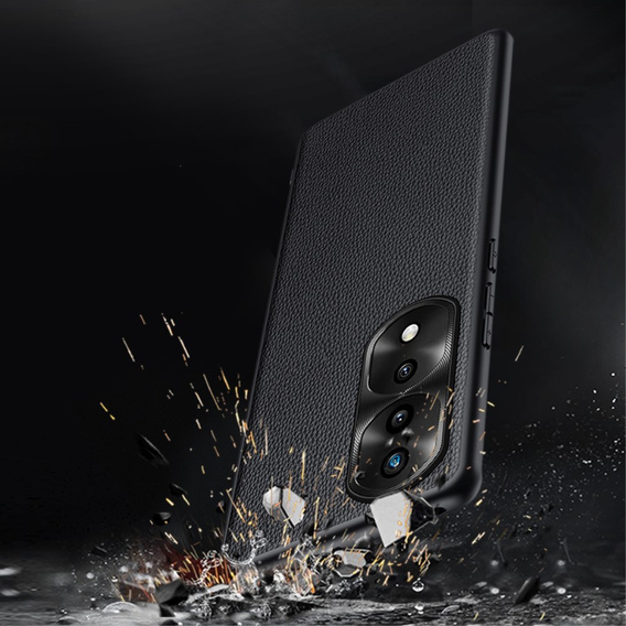 Kožené puzdro pre Honor 70 5G, leather hybrid, čierne