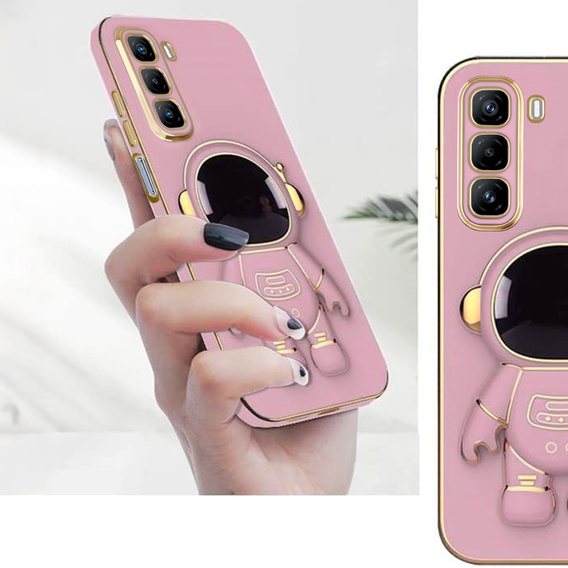 Obal na mobil pre Infinix Hot 50 4G, Astronaut, fialové