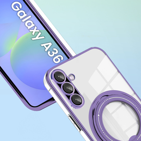 Magnetické puzdro pre Samsung Galaxy A36 5G, pre MagSafe, fialové
