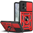 Obal na mobil pre Motorola Moto E14, CamShield Slide, červené