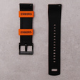 ERBORD Univerzálny silikónový remienok 22mm, Dual Color, oranžový / čierny / čierna pracka