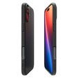 Puzdro Spigen pre iPhone 16 Plus, Liquid Air, čierne + tvrdené sklo 9H