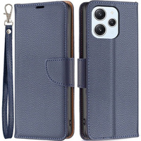 Klapkové puzdro pre Xiaomi Redmi 12 4G, Wallet Litchi Magnet, tmavomodré