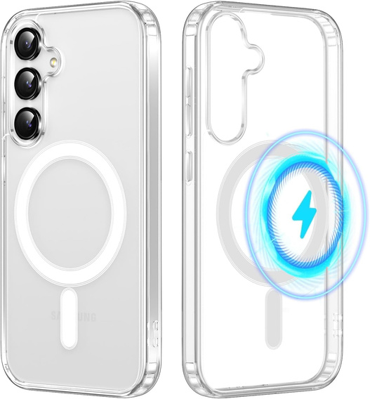 Puzdro pre Samsung Galaxy A17 5G, pre MagSafe, vystužené, priehľadné