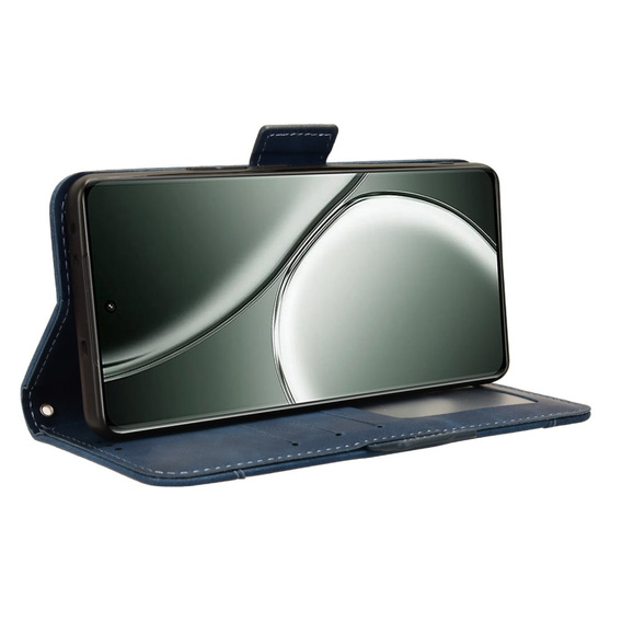 Klapkové puzdro pre Realme GT 6 / 6T, Card Slot, tmavomodré