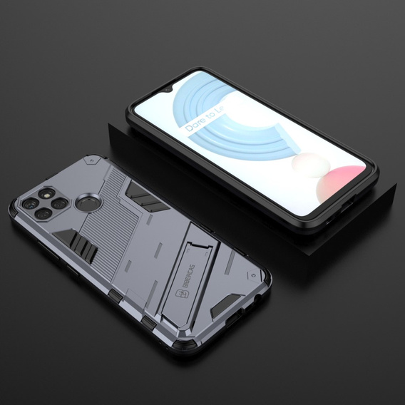 Puzdro pre Realme C21Y/C25Y, Military kickstand, modré