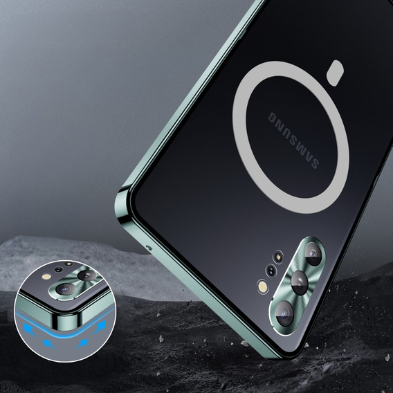 Ochranné puzdro na fotoaparát pre Samsung Galaxy Note 10+ Plus, CamShield MagSafe, transparentné / zelené