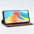 Puzdro pre Oppo A78 4G, ERBORD Vintage, peňaženka s chlopňou, káva