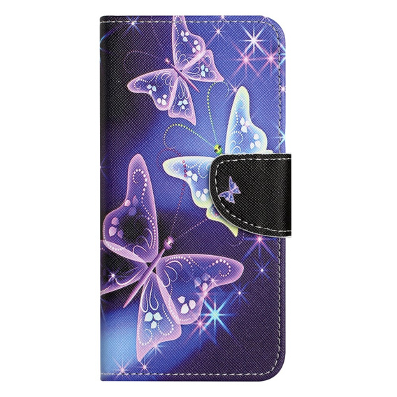 Klapkové puzdro pre Samsung Galaxy M15 5G, Wallet, Sparkling Butterflies