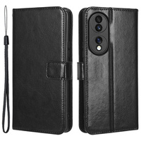 Klapkové puzdro pre Honor 70 5G, Crazy Horse Wallet, čierne