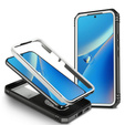 Obal na mobil pre Samsung Galaxy A54 5G, CamShield Slide, biela / čierna