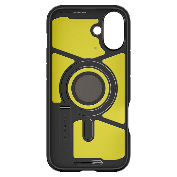 Puzdro Spigen pre iPhone 16, Tough Armor Mag MagSafe, sivé + tvrdené sklo 9H