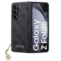 GUESS Obal na mobil pre Samsung Galaxy Z Fold 5, 4G Charms Collection Hardcase, sivé