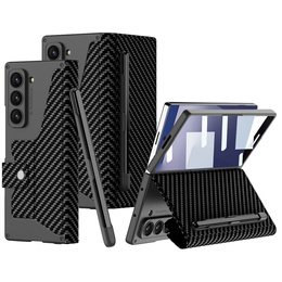 Peňaženkové puzdro s chlopňou uhlíkovo čierne pre Samsung Galaxy Z Fold 7 5G