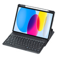 Puzdro s klávesnicou pre iPad 11" 2025 A16 (11 gen.) / iPad 10.9" 2022 (10 gen.), Rotary 360° Leather, čierne