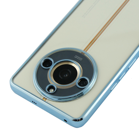 Puzdro pre Realme 11 Pro 5G / Pro+ 5G, Electroplating Frame, transparentné / modré