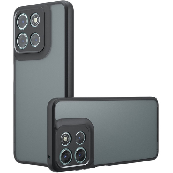 Puzdro pre Xiaomi Redmi 15 5G / 4G, s ochranou fotoaparátu, priehľadné s čiernymi stranami