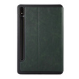 Puzdro pre Samsung Galaxy Tab S9 FE+ Plus, Smartcase s priestorom pre stylus, zelený
