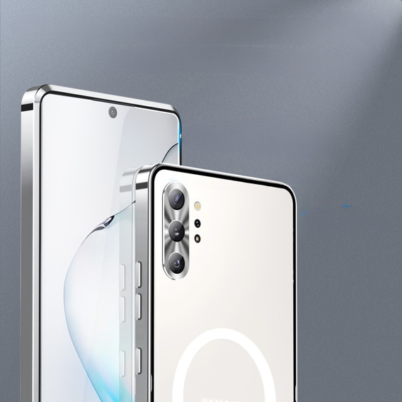 Ochranné puzdro na fotoaparát pre Samsung Galaxy Note 10+ Plus, CamShield MagSafe, priehľadný / strieborný