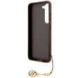 GUESS Obal na mobil pre Samsung Galaxy A55, 4G Charms Collection Hardcase, hnedé