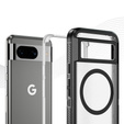 Puzdro s rámom pre Google Pixel 8, pre MagSafe, transparentné / čierne