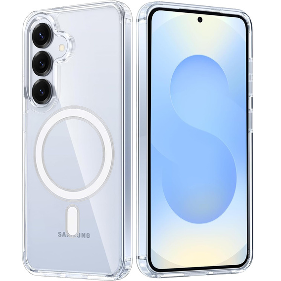 Puzdro pre Samsung Galaxy S25+ Plus, Fusion Hybrid, pre MagSafe, priehľadné + sklo na displej