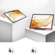 Puzdro pre Samsung Galaxy Tab S10+ Plus, Smartcase s priestorom pre stylus, ružové