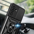 Pancierované puzdro pre Samsung Galaxy A26, CamShield Slide, čierne + tvrdené sklo 9H