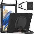 Detské puzdro pre Samsung Galaxy Tab A8 10.5 SM-X200 SM-X205, pancierované s popruhom, modré