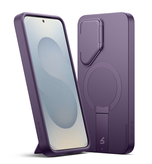 Puzdro pre Samsung Galaxy S25, Suritch Shockproof, pre MagSafe, fialové