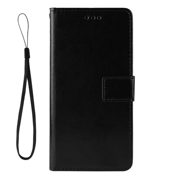 Klapkové puzdro pre Samsung Galaxy Z Fold3 5G, Crazy Horse Wallet, čierne