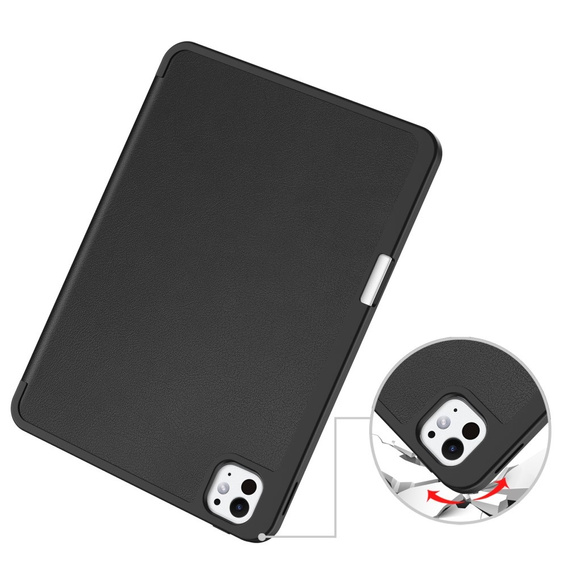 Puzdro pre iPad Pro 11" 2024 (5 gen.), Smartcase s priestorom pre stylus, čierne