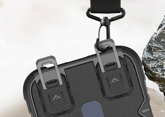 Puzdro pre iPhone 17 Pro, pre MagSafe, pancierované so stojanom, čierne