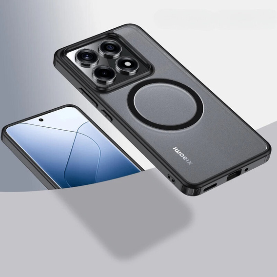 Puzdro pre Xiaomi 14T, Fusion Hybrid, pre MagSafe, čierne