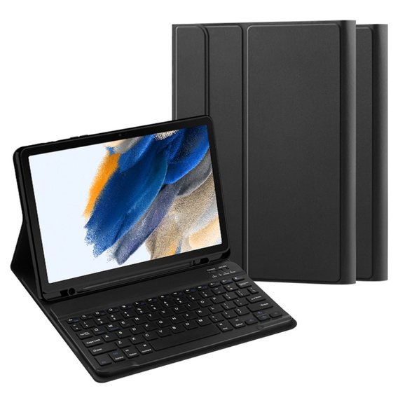 Puzdro + klávesnica Samsung Galaxy Tab A8 10.5, Leather Pen Slot, čierne