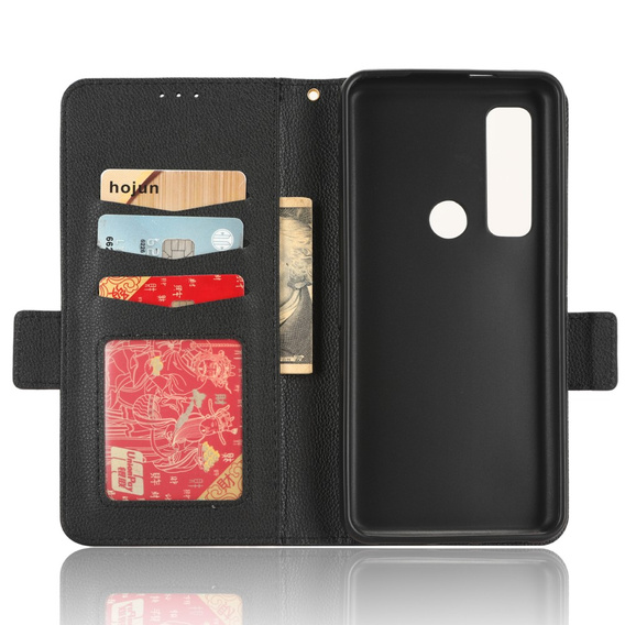 Klapkové puzdro pre Cat S75 5G, Wallet Litchi Magnet, čierne