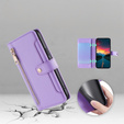 Klapkové puzdro pre Realme 14 Pro+ 5G, Wallet Zipper Pocket, fialové