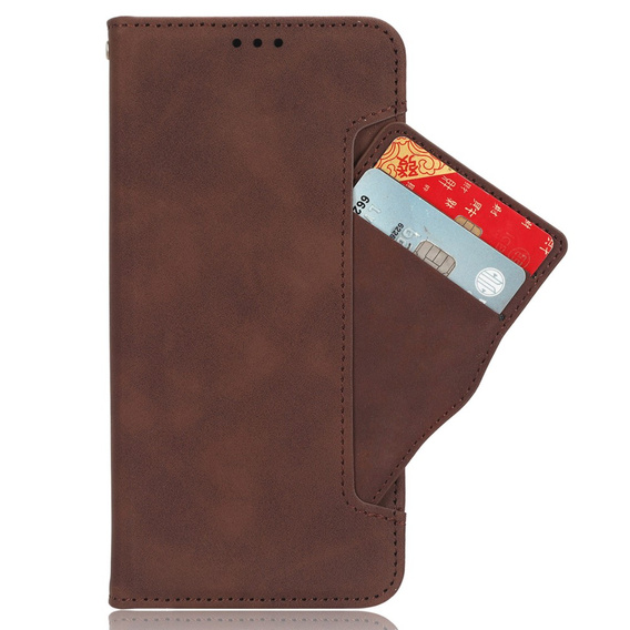 Klapkové puzdro pre Samsung Galaxy S23 FE, Card Slot, hnedé