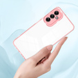 Obal na mobil pre Samsung Galaxy A14 5G, Fusion Hybrid, transparentné / ružové